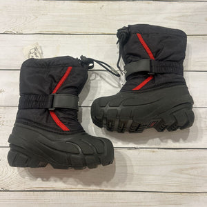 Size 8: Like NEW Black + Red Snow Boots