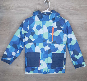 8: Blue Rock Pattern Snowboarding Jacket *reduced