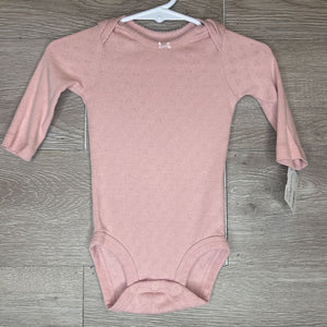 3M: Dainty Dot Dusty Pink L/S Onesie