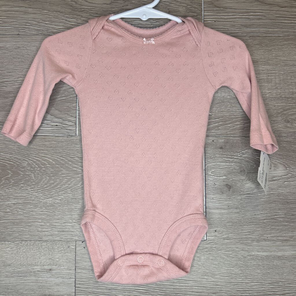 3M: Dainty Dot Dusty Pink L/S Onesie