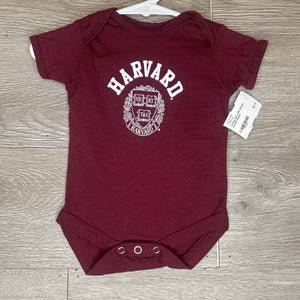 0-3M: Maroon Harvard Onesie