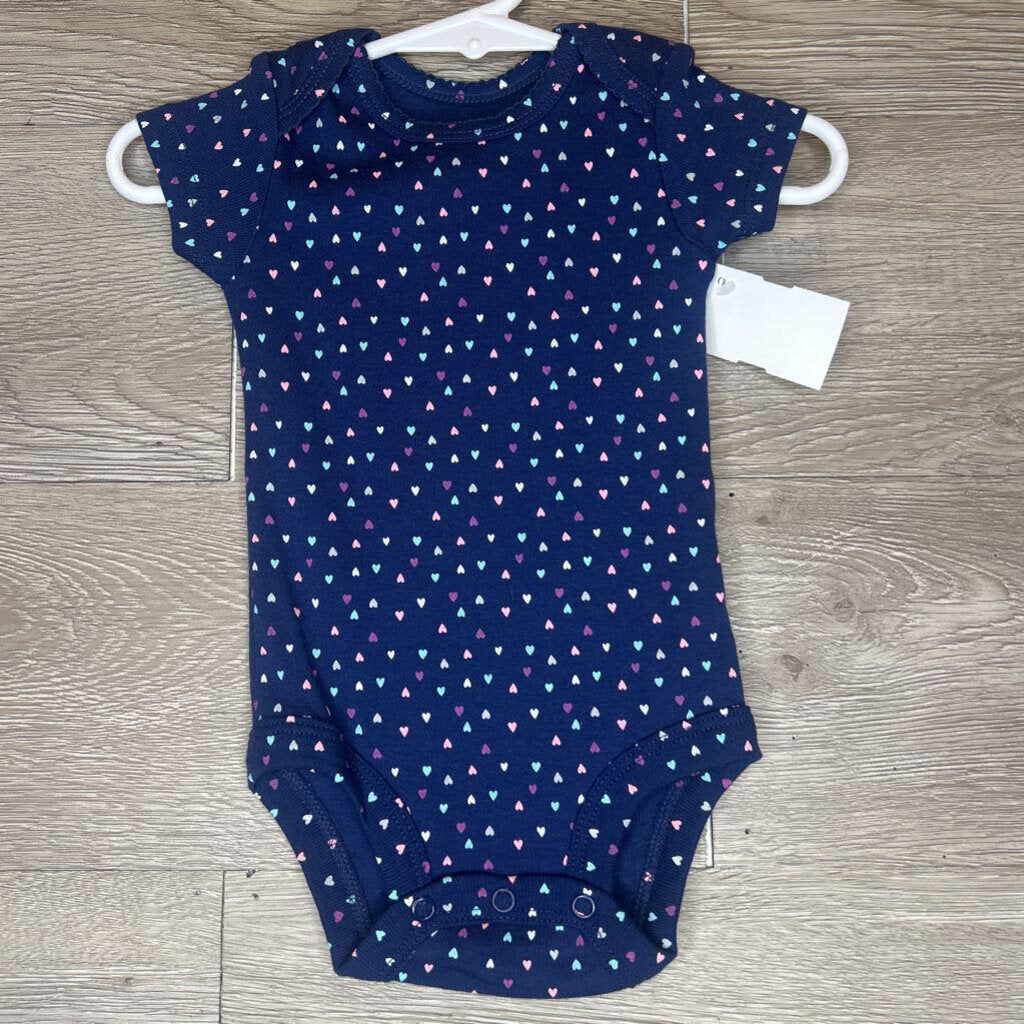 3M: NEW Navy Heart Print Onesie