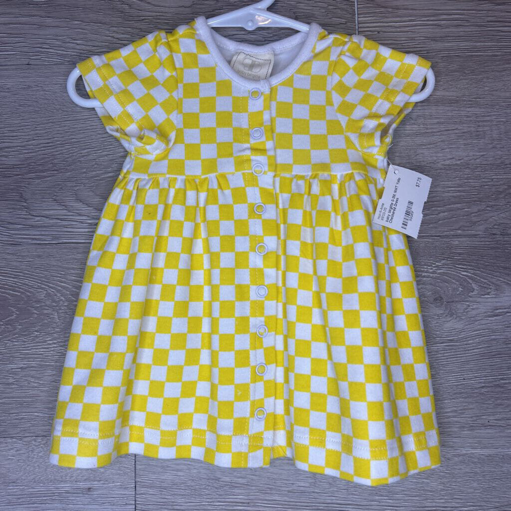 0-3M: NWT Yellow Checkered Dress