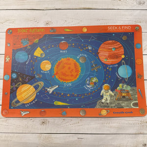 Crocodile Creek Seek + Find Solar System Activity Feeding Mat