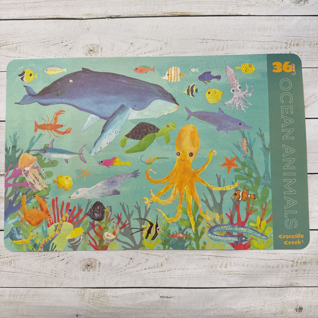 Crocodile Creek Ocean Animals Activity Feeding Mat