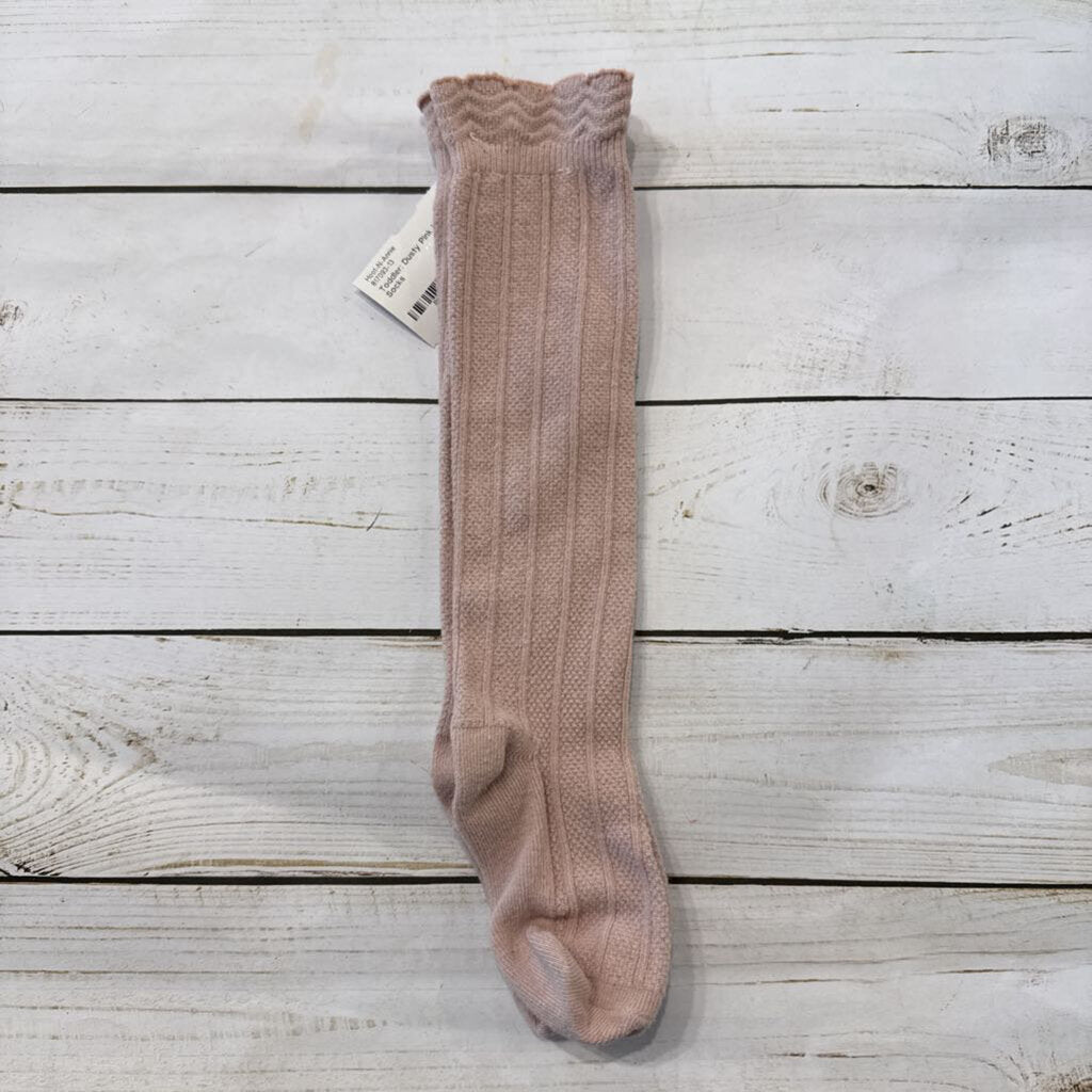 Toddler: Dusty Pink Knee High Socks