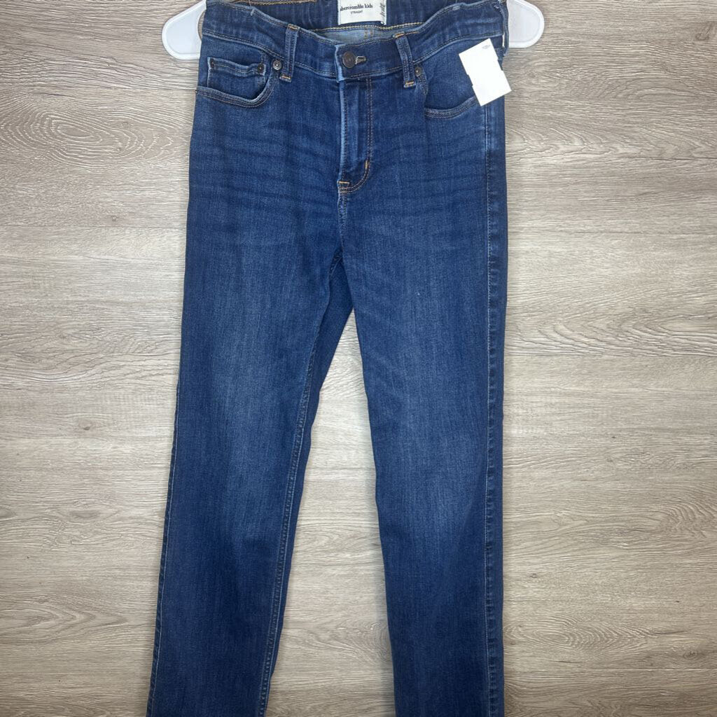 14: Dark Wash Long Straight Fit Jeans