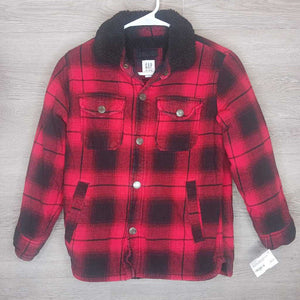 8: Black + Red Plaid Sherpa Lined Shacket