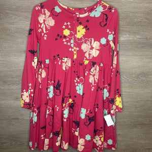 14: Fuchsia Floral Henley L/S Dress