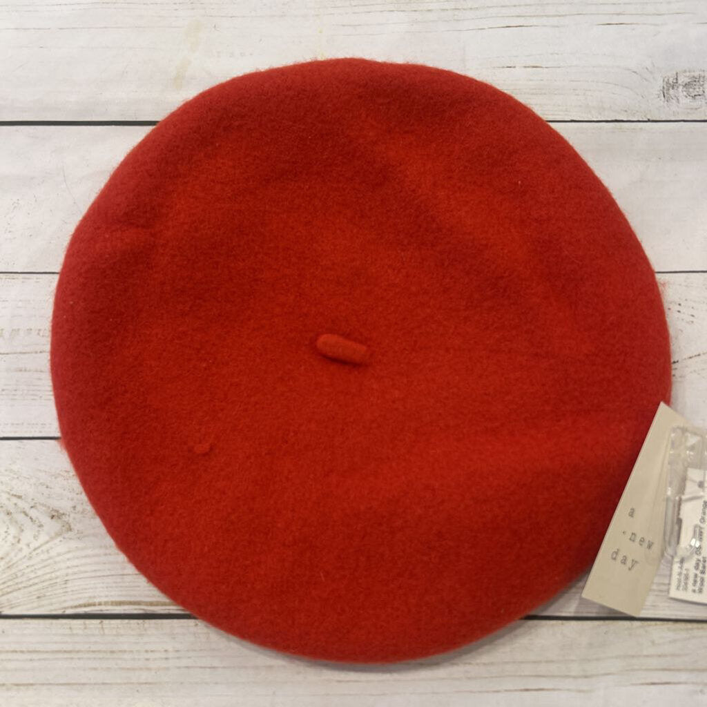 OS: NWT Orange Wool Baret