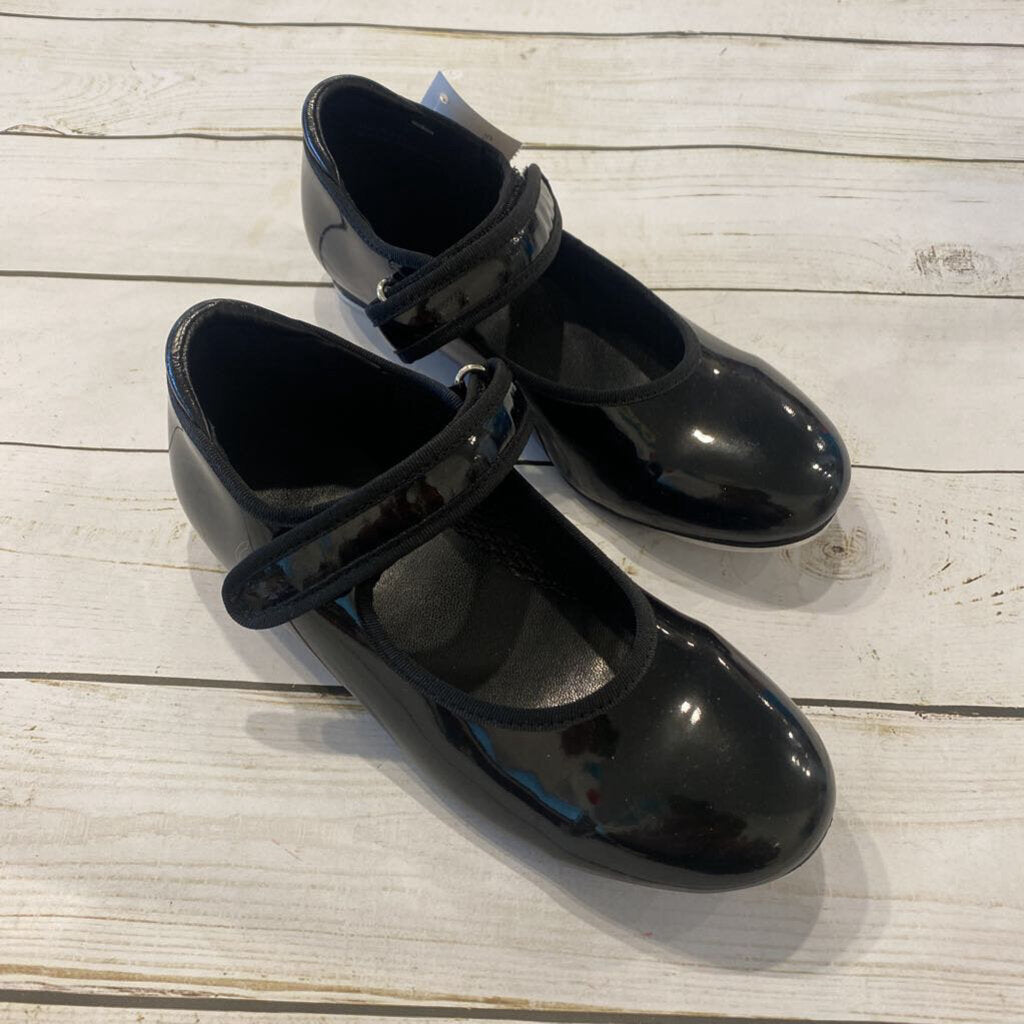 Size 12: Black Velcro Tap Shoes