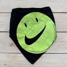 Load image into Gallery viewer, Black Neon Face Swoosh Bandana Bib
