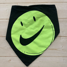 Load image into Gallery viewer, Black Neon Face Swoosh Bandana Bib
