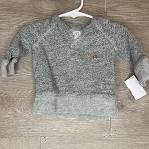 Fits Like 0-3M: Grey Heather V-Neck Sweatshirt