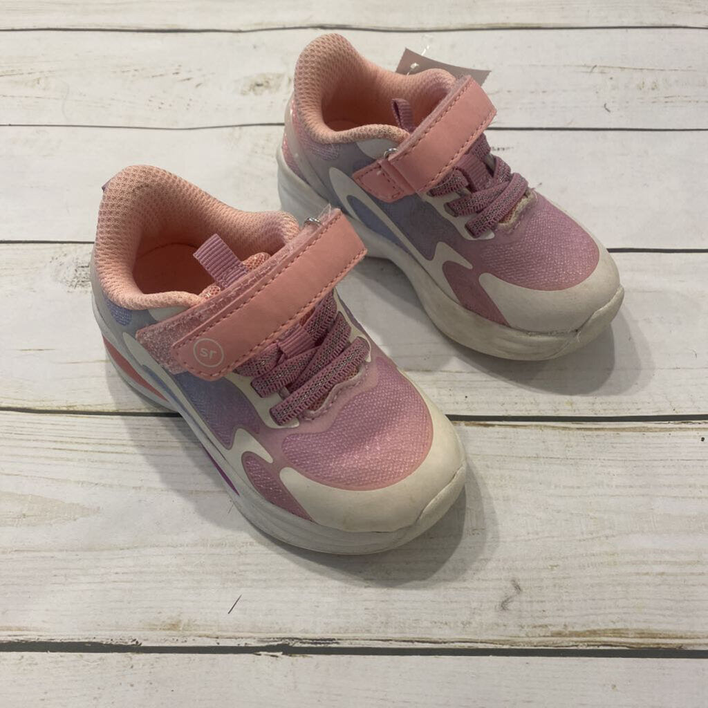 Size 5: White + Pink Sneakers