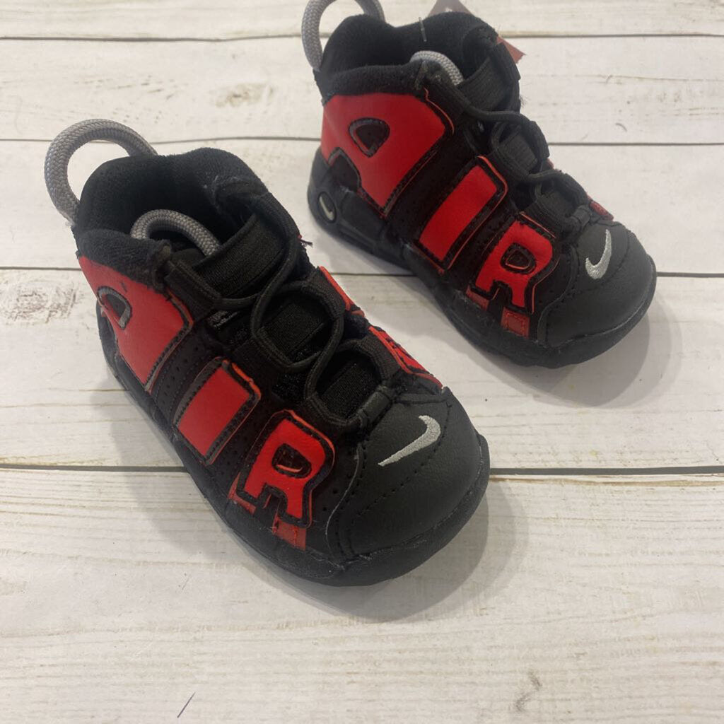 Size 4: Black + Red AIR Sneakers