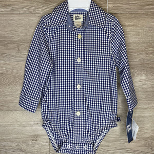 12M: NWT Navy Gingham Button-Up