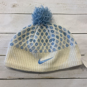 OS: Cream + Baby Blue Pom Logo Stitch Hat