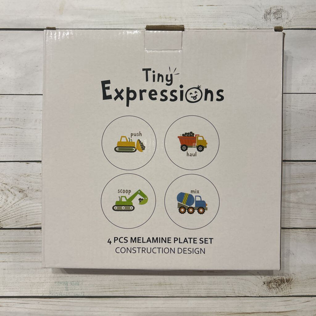 Tiny Expression Set of 4 Melamine Vehicle Plates