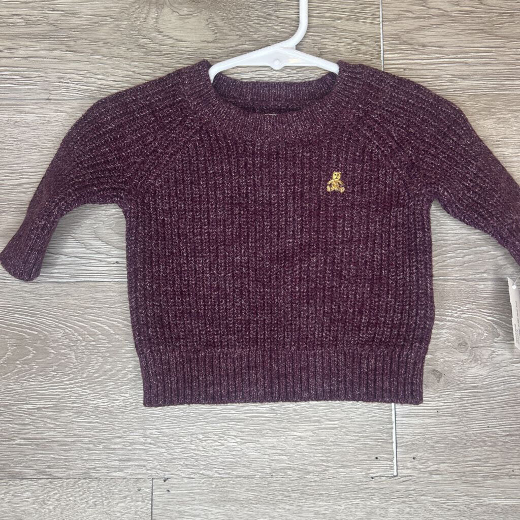 0-3M: Plum Knit Sweater