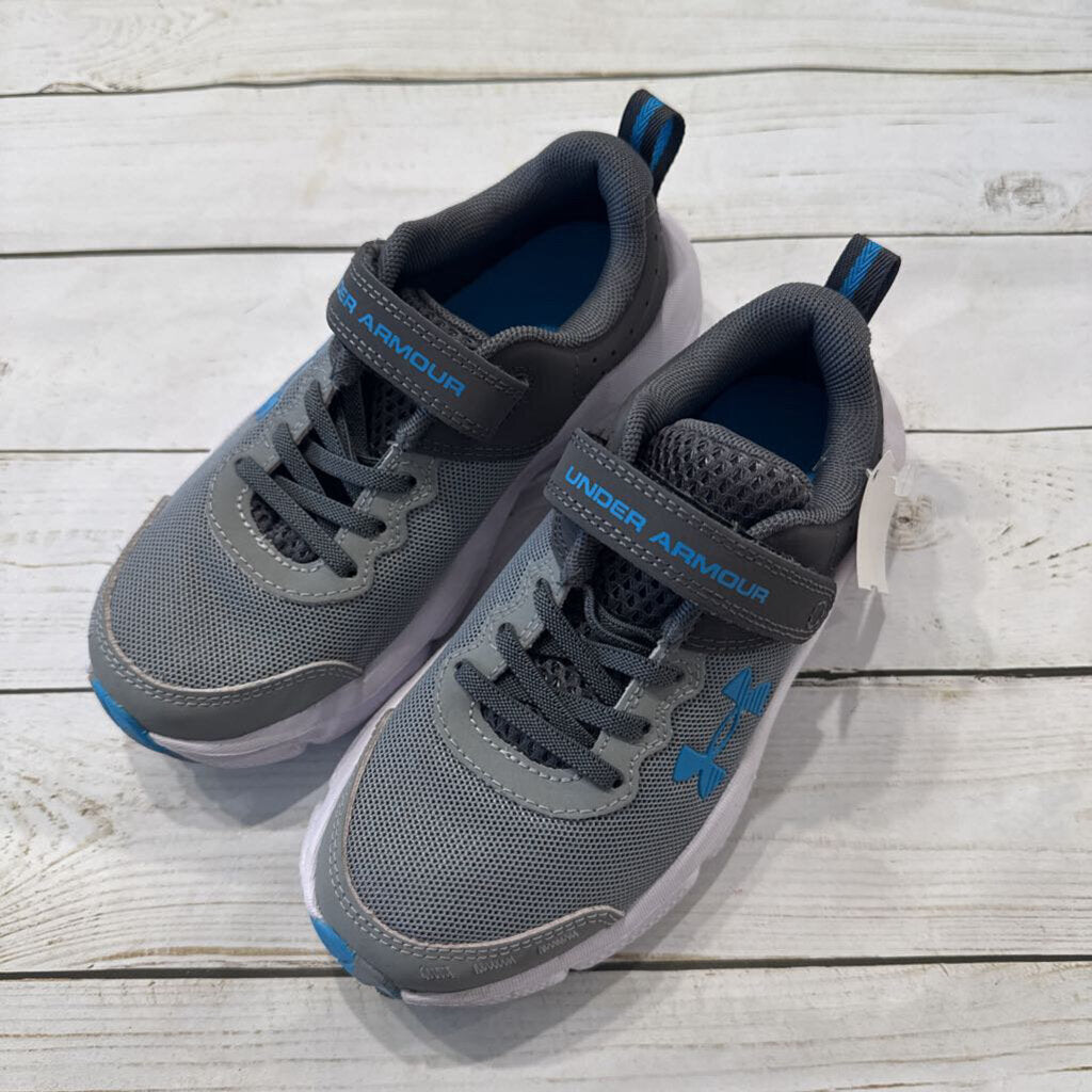 Size 13: Grey + Aqua Sneakers