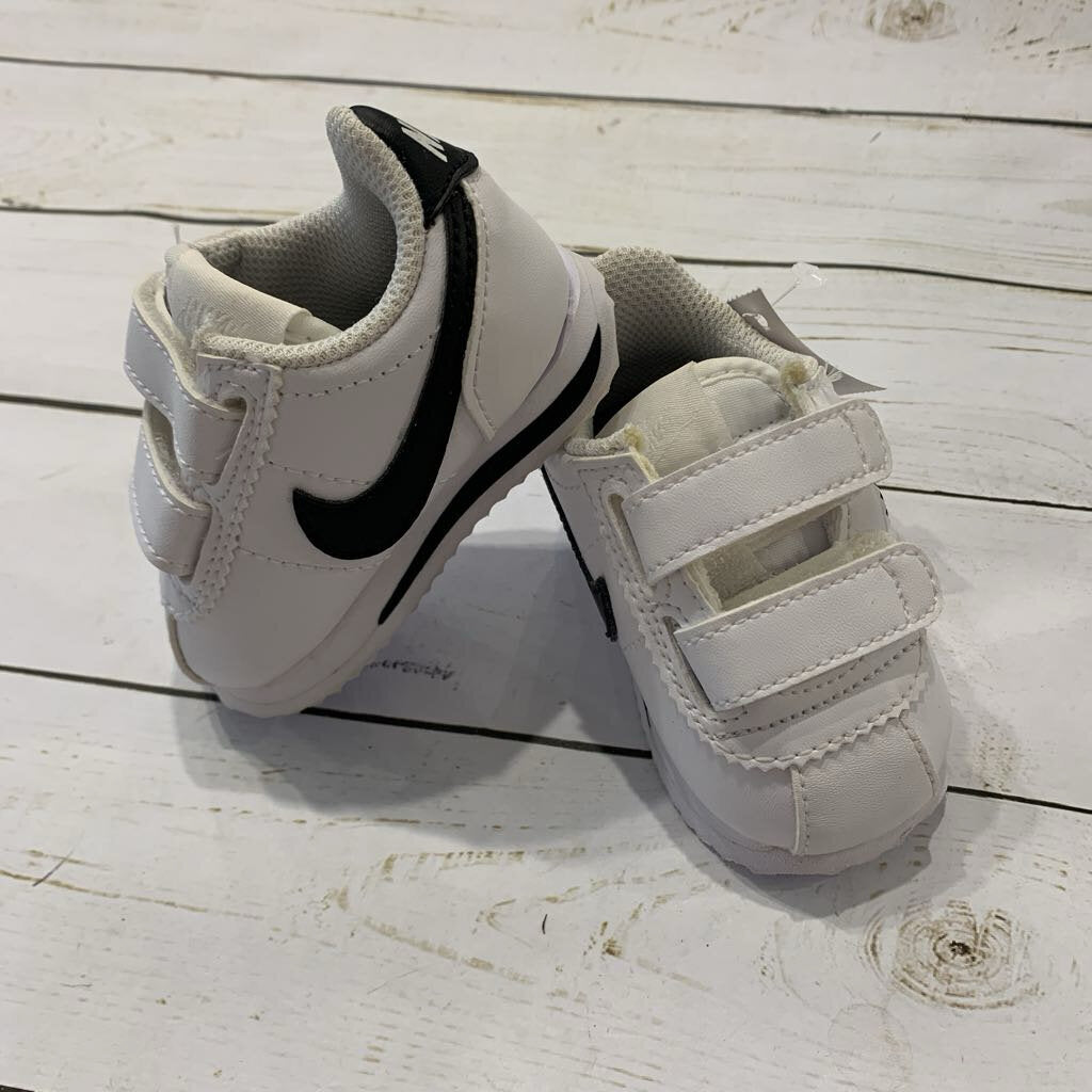 Size 1/2: NEW White Velcro Cortez Sneakers