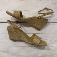 Load image into Gallery viewer, Size 9: Burlap Brained Wedge Heel Sandals *retail $150
