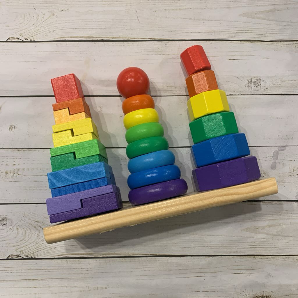 Melissa & Doug Geometric Rainbow Stacker