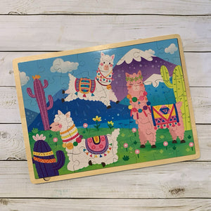 Llama Wooden Jigsaw Puzzle