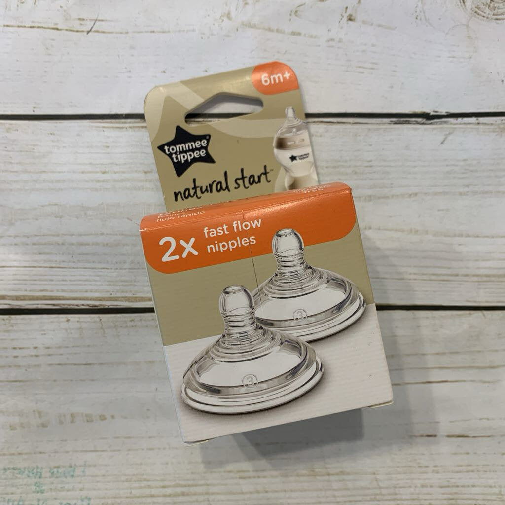 NEW 2pk Tommee Tippee 6M+ Natural Start Nipples