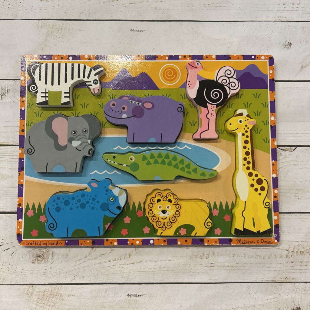 Melissa & Doug Chunky Safari Animal Puzzle