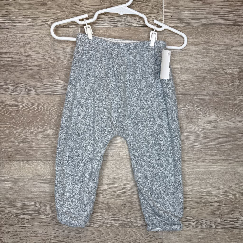 12-18M: Grey Heather Reversible Knit Pants