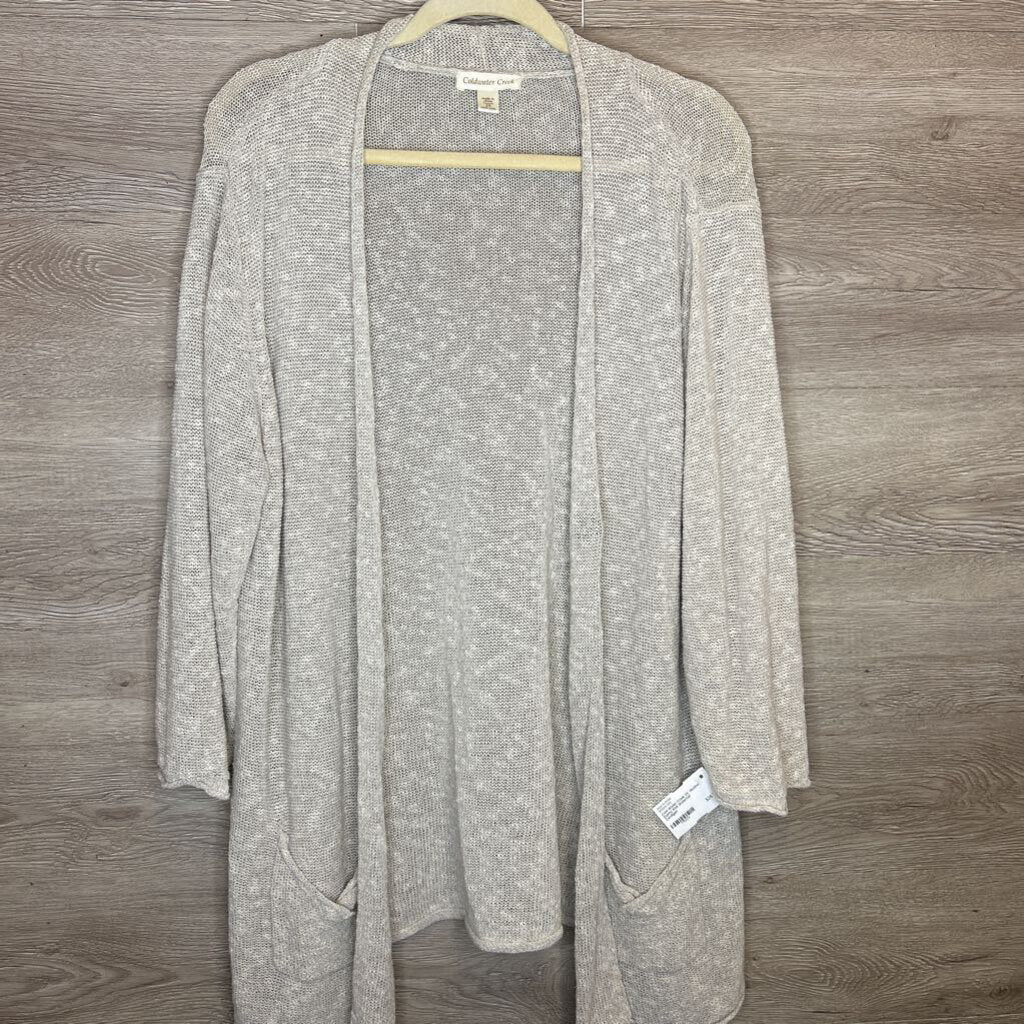 2X: Heather Dainty Knit Waterfall Cardigan