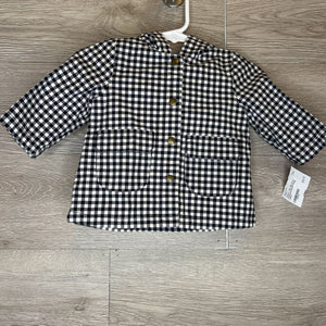 3M: B&W Checkered Hooded Snap Jacket