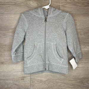 2T: Grey Zip-Up Hoodie