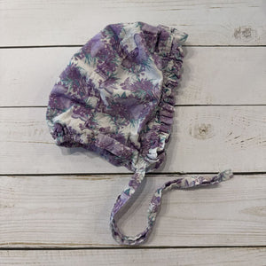 12-18M: Purple Floral Bonnet