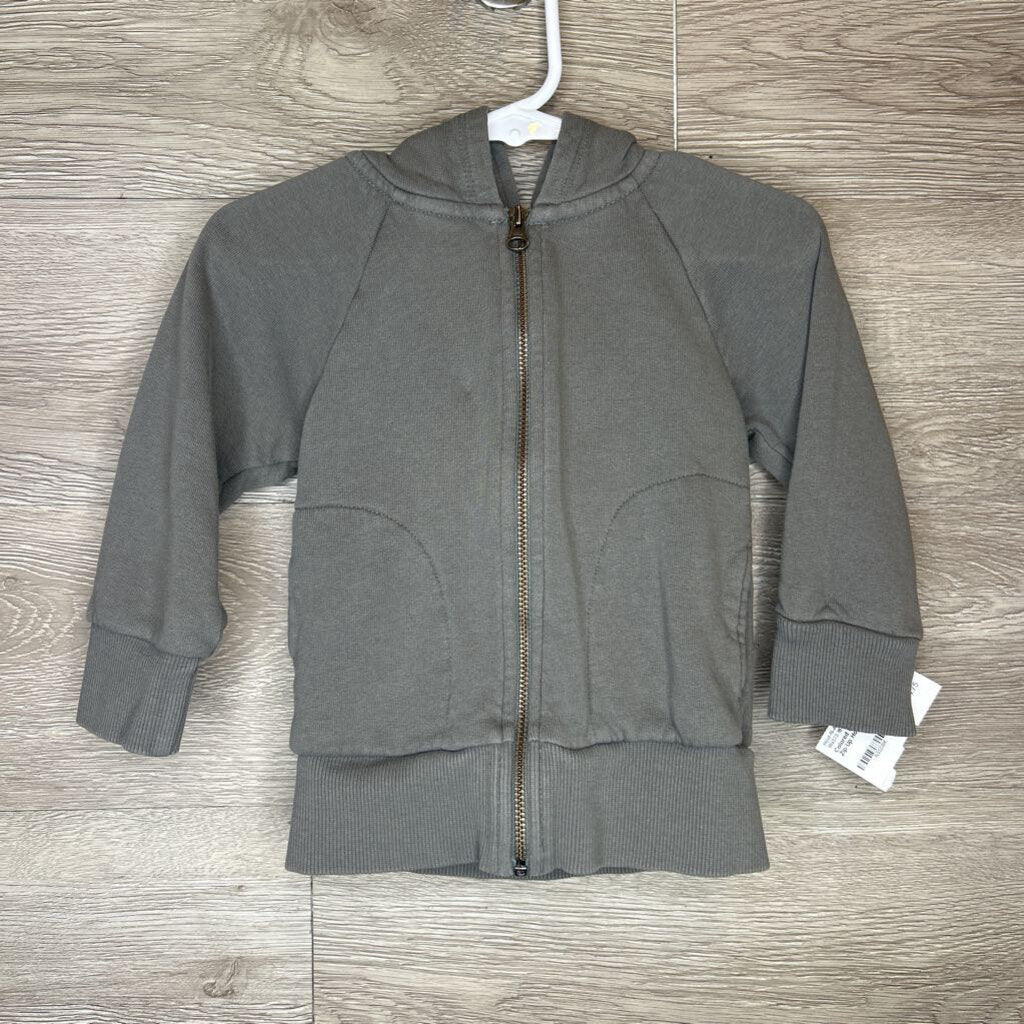 2T: Grey Zip-Up Hoodie