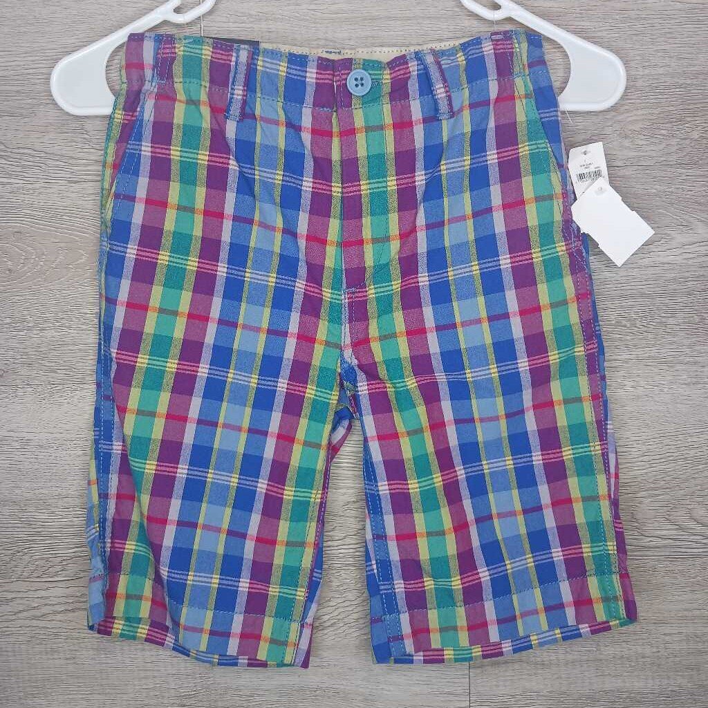 8: NWT Purple Tone Plaid Cargo Shorts