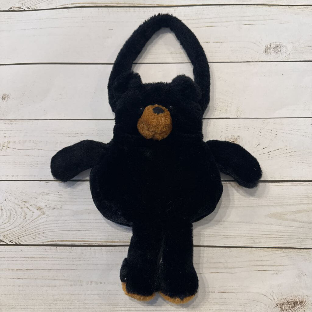 Black Bear Plush Mini Purse