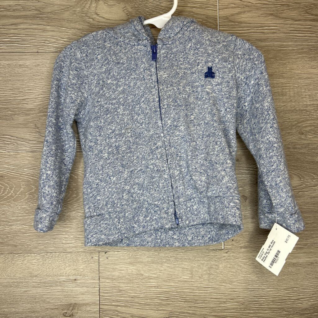 12-18M: Blue Heather Zip-Up Hoodie