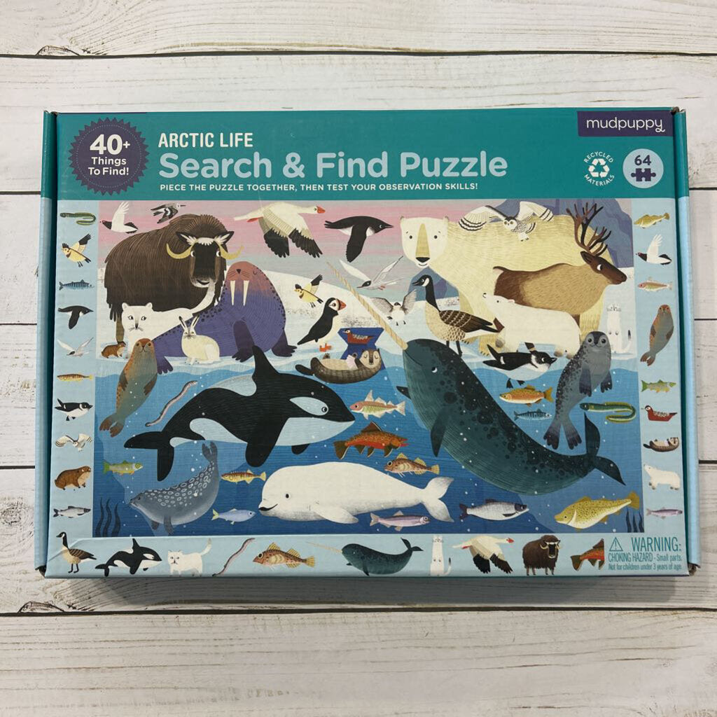 Mudpuppy Arctic Life Seach & Find 64pc Puzzle