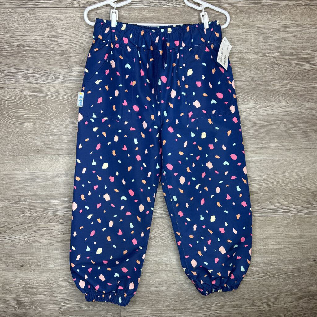 4: Navy Pastel Pattern Rain Pants