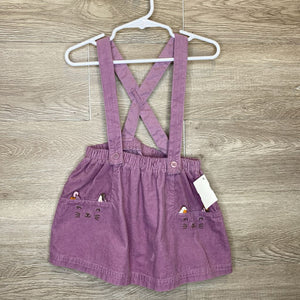 24M: Purple Kitty Pocket Corduroy Jumper