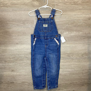 24M: Floral Cuff Denim Overalls