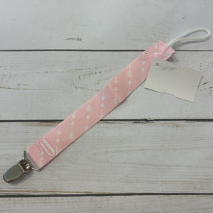 Pink Arrow Print Pacifier Clip