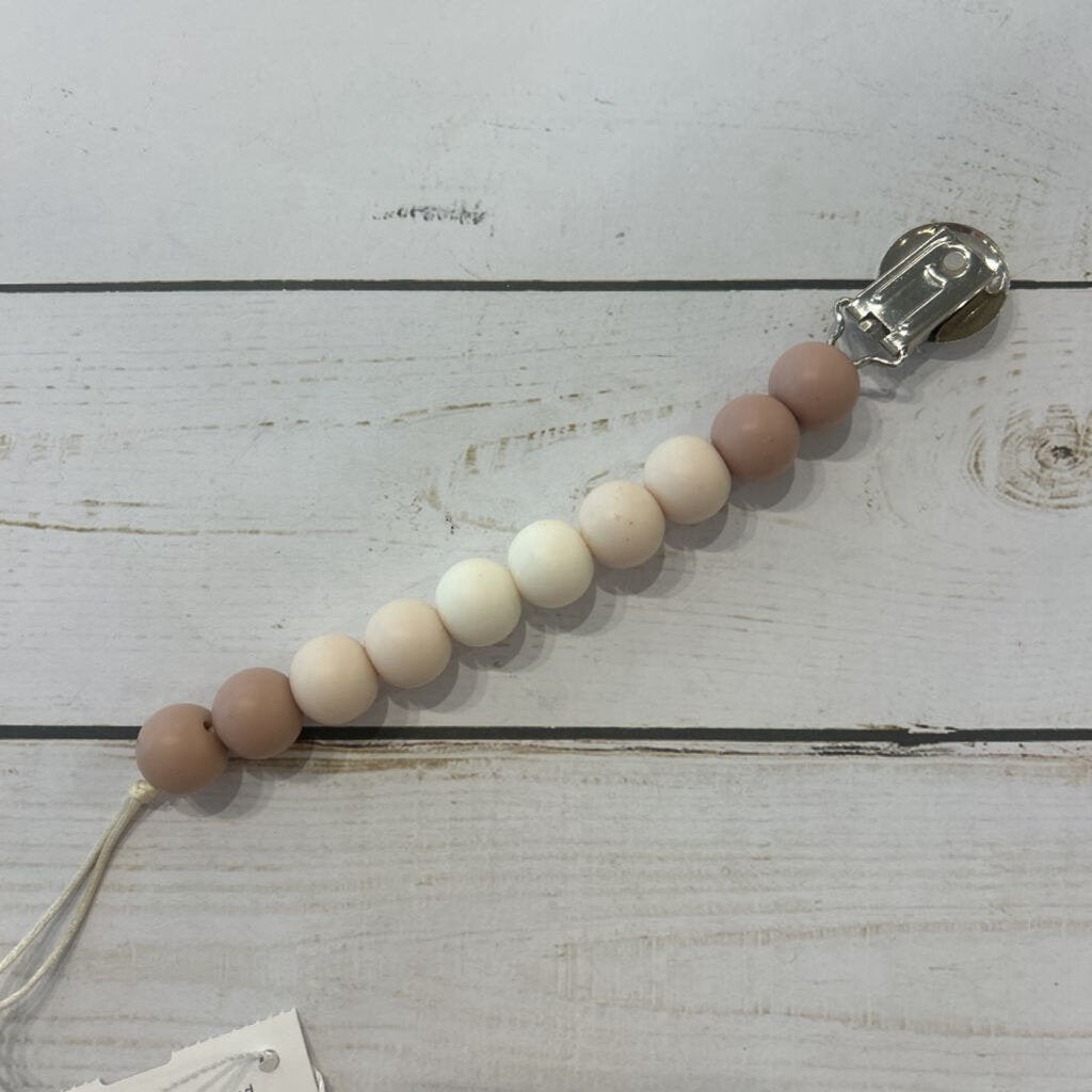 Lila & Jack Pink Silicone Bead Pacifier Clip