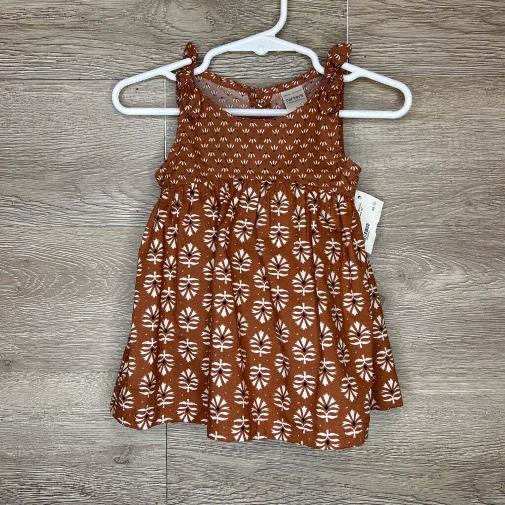 6M: Like NEW Brown Dainty Floral Sun Dress w/ Bloomers