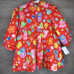 2T: Red Bold Floral Jacket