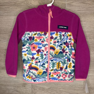2T: Plum Floral Zip-Up Hoodie
