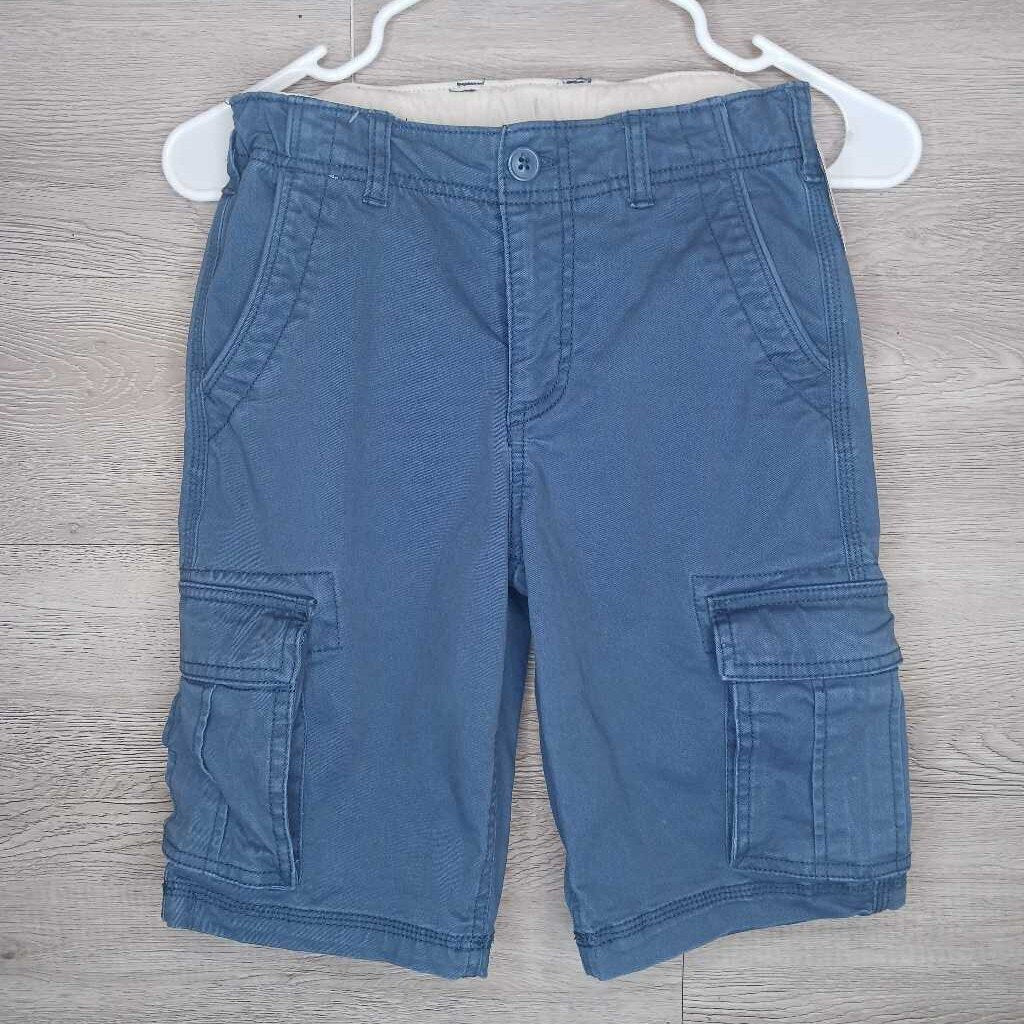 14: Slim Fit Dusty Blue Cargo Shorts